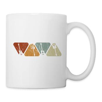 Four Instruments Silhouettes Pastel - Mug - white - Right