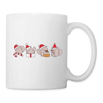 cat in christmas - Mug - white - Right