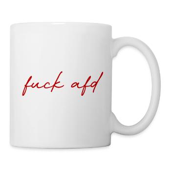 Protest lettering against AfD - Mug - white - Right