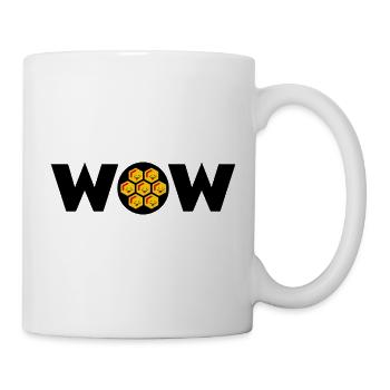 Typographie en nid d’abeille Sweet Joyful Surprise - Mug blanc - blanc - Droite