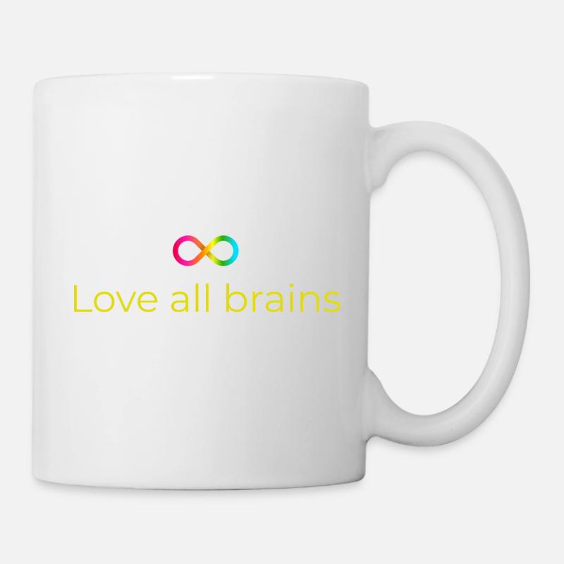 Love_all_brains - Tasse - Weiß