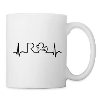 Rentner EKG Herzschlag – Ruhestand Design - Tasse - Weiß - Rechts