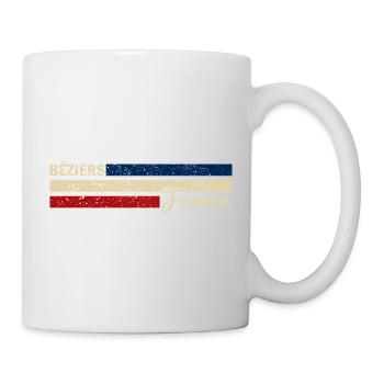 France - Béziers - France - Flag - Stripes - Mug - white - Right