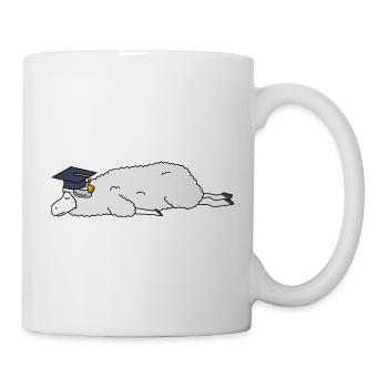 Cute Sleeping Sheep Abschluss Cap Lazy College Gr - Tasse - Weiß - Rechts