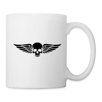 Skull Wings Biker Motorcycling - Tasse - Weiß - Rechts