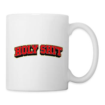Holy Shit Sports Style Text Logo - Mug - white - Right
