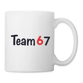 Team 6 7 – Kollektives Textdesign - Tasse - Weiß - Rechts