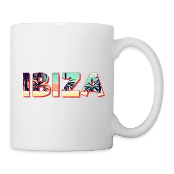 Ibiza Island Beach Retro Palm Trees Vintage Souvenir - Mug - white - Right