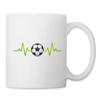 Herzschlag des Spiels – Fußball - Tasse - Weiß - Rechts