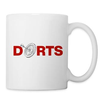 FLÉCHETTES, Bullseye Logo, Cent quatre-vingt, Championnat du monde de fléchettes - Mug blanc - blanc - Droite