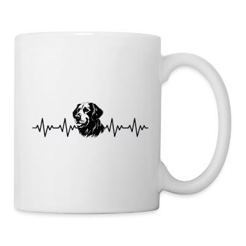 Battement cardiaque ECG Golden Retriever - Mug blanc - blanc - Droite