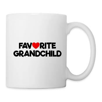 Petit-enfant préféré de Drôle de Cœur Rouge - Mug blanc - blanc - Droite