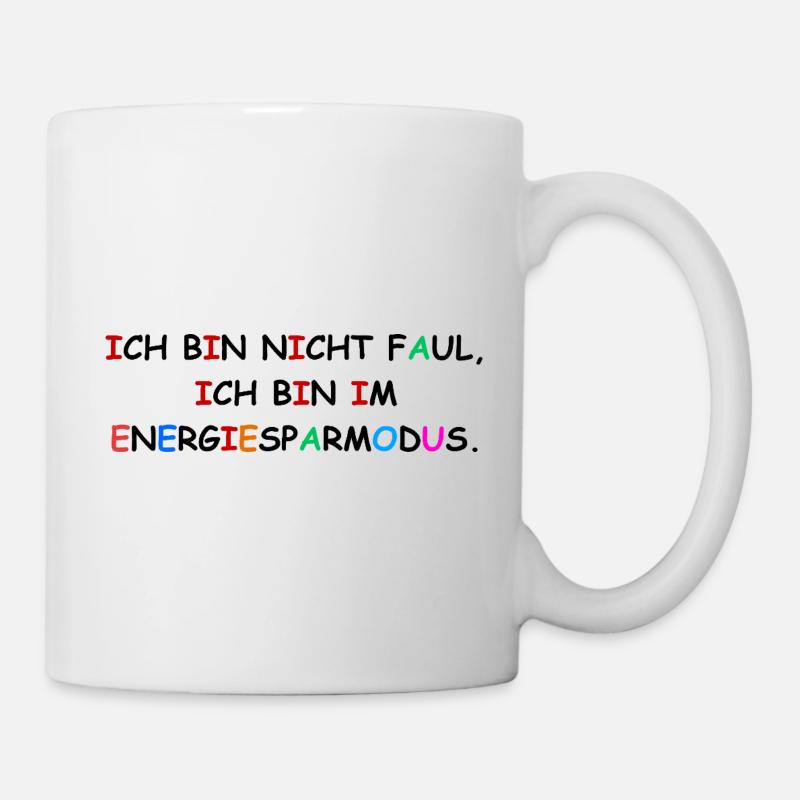 Buntes Buchstaben-Mosaik - Tasse - Weiß
