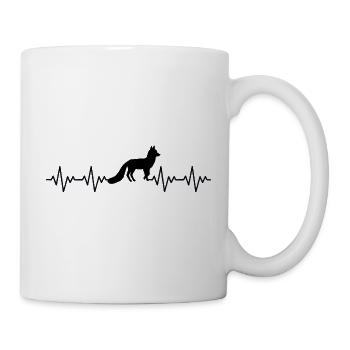 ECG de Fuchs Battement de cœur - Mug blanc - blanc - Droite