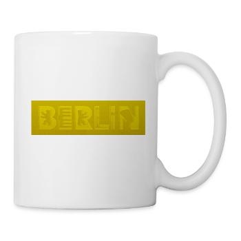 Porte de Berlin Brandebourg Tour de télévision Nefertiti - Mug blanc - blanc - Droite