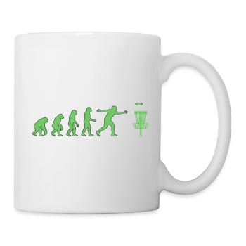 Disc Golf Evolution Funny Disc Golfer Flying Disc - Mug - white - Right