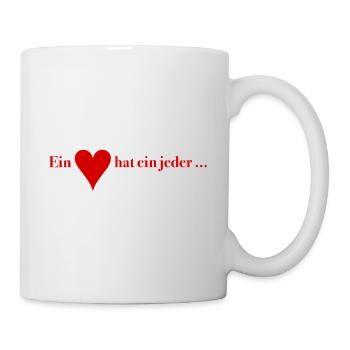 Tout le monde a un cœur – Chemise humoristique Skat - Mug blanc - blanc - Droite