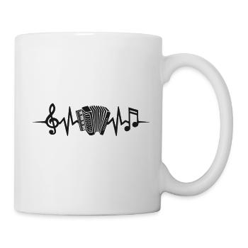Accordion heartbeat accordionist musician - Mug - white - Right