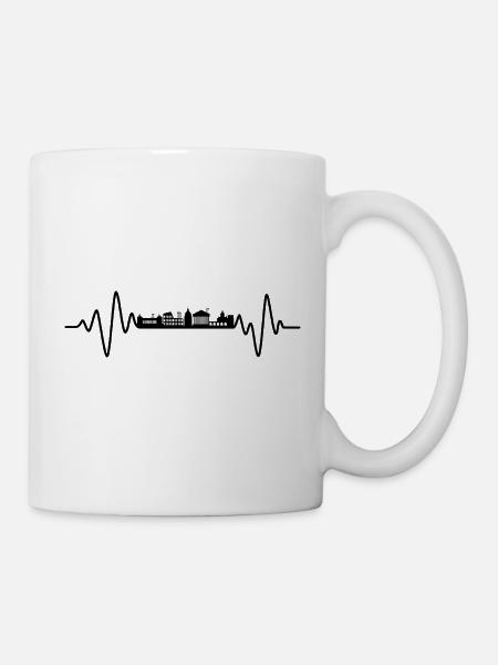 Rom Skyline Herzschlag Rom - Tasse - Weiß