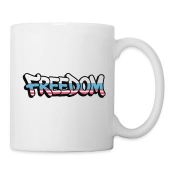Freedom Typography Statement Design - Mug - white - Right