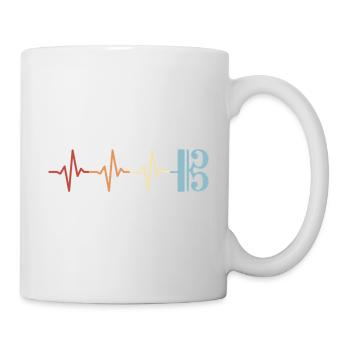 Alto clef, viola, viola, heartbeat - Mug - white - Right