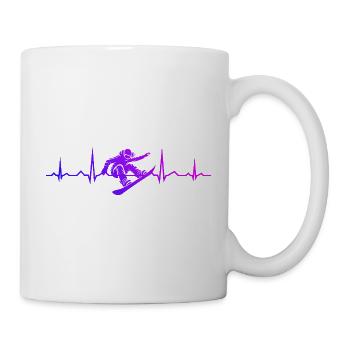 Klassisches Snowboard Motiv für Frauen - Tasse - Weiß - Rechts