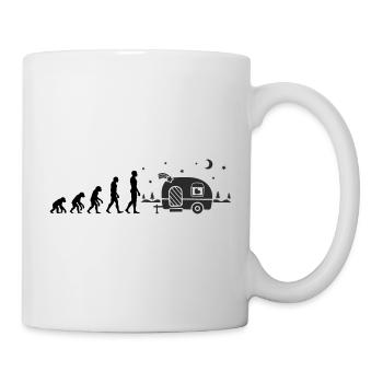 L’ÉVOLUTION DU CAMPING ! CAMPING-CAR VANLIFE - Mug blanc - blanc - Droite