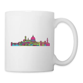 Florence City Skyline Duomo Moderne Linienkunst - Tasse - Weiß - Rechts