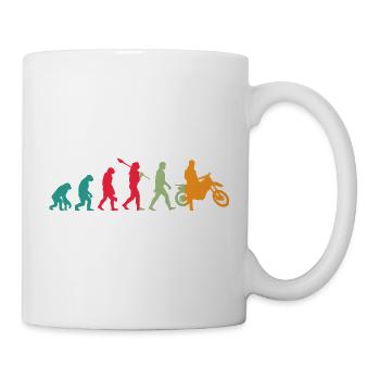 Cross Motorrad Sprung – Evolution - Tasse - Weiß - Rechts