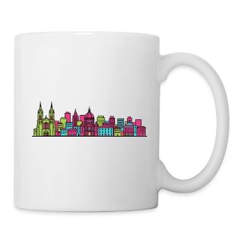 Montpellier Stadtsilhouette Arc de Triomphe Art - Tasse - Weiß - Rechts