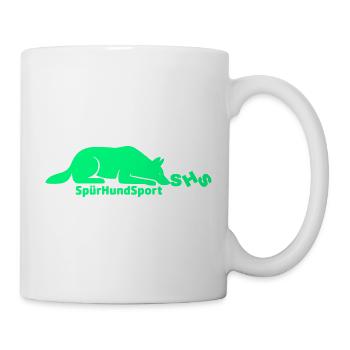 SHS Logo grün - Tasse - Weiß - Rechts