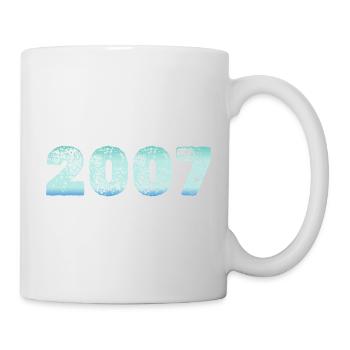 Typographie rétro grunge 2007 - Mug blanc - blanc - Droite
