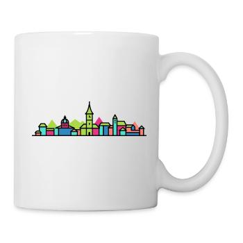 Biel Bienne City Skyline Moderne Linienkunst - Tasse - Weiß - Rechts