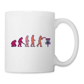 Disc Golf Evolution Funny Disc Golfer Flying Disc - Mug - white - Right