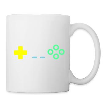 Gaming Controller Buttons Retro Vector - Mug - white - Right
