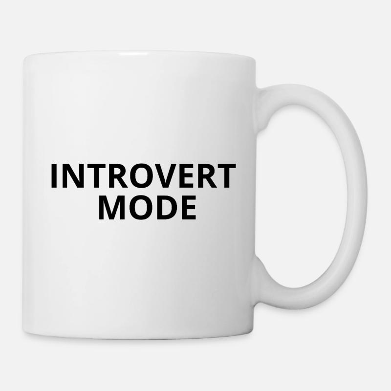 INTROVERT MODE – Minimal Unisex Apparel - Mug - white