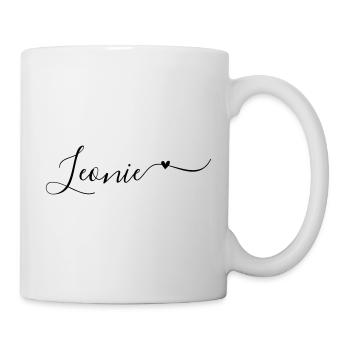 Leonie Name Vorname Dekorativ - Tasse - Weiß - Rechts