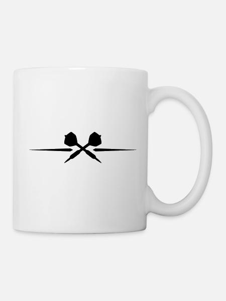 Dartpfeile Symbol - Tasse - Weiß