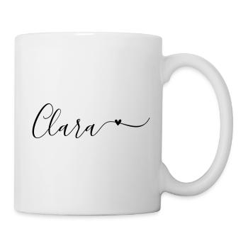 Clara Name Vorname Dekorativ - Tasse - Weiß - Rechts