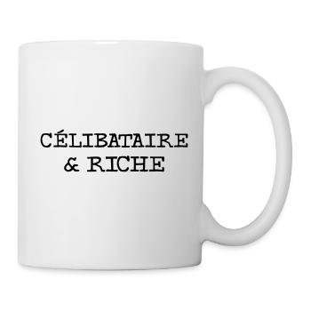 Célibataire et riche - Mug blanc - blanc - Droite