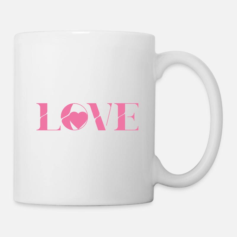 Pink Love Text Design - Mug blanc - blanc