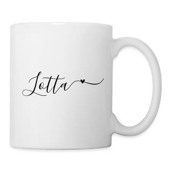 Lotta Name Vorname Dekorativ - Tasse - Weiß - Rechts