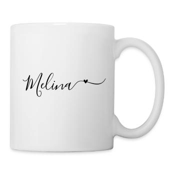 Prénom Melina Prénom décoratif - Mug blanc - blanc - Droite