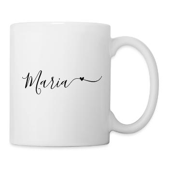 Maria Prénom Décoratif - Mug blanc - blanc - Droite