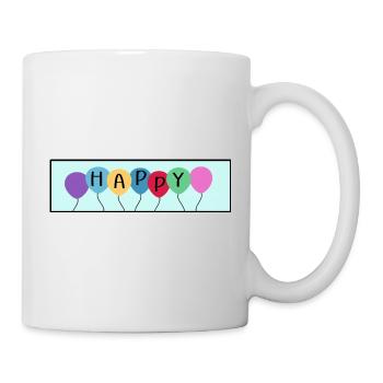 Geburtstag, joyeux anniversaire - Mug blanc - blanc - Droite