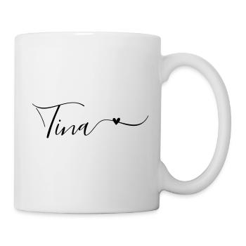 Tina, prénom, prénom décoratif - Mug blanc - blanc - Droite