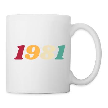 1981 Geschenk 1981 Geburtstag 1981 Rückblick 1981 - Tasse - Weiß - Rechts