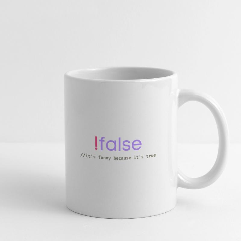 Jeu de mots sur la programmation Ifalse Funny Coder Mug blanc