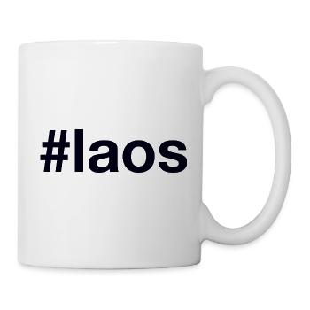 Laos Hashtag - Tasse - Weiß - Rechts