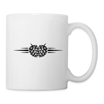 Bière Symbole du houblon - Mug blanc - blanc - Droite